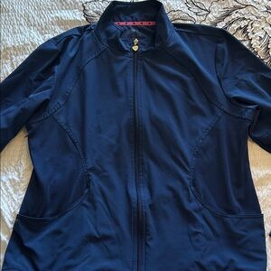 Women's Navy Heart Soul Scrub Jacket XL